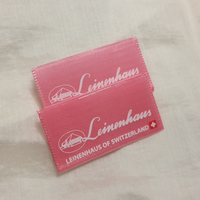Ruban en satin personnalisé avec logo de marque imprimé, étiquettes de vêtements, pliage central, impression recto-verso
