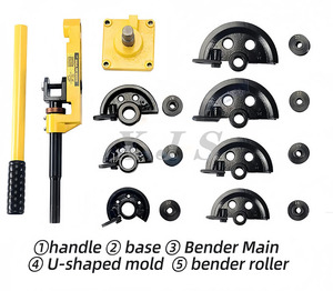 Máquina dobladora de tubos manual Máquina laminadora de tubos de aluminio de acero inoxidable de cobre de hierro doblado de 10 -25mm en forma de U de 180 grados - Product Image 4