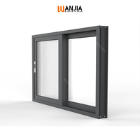 WANJIA balcon aluminium grandes fenêtres coulissantes en verre personnalisé luxe hôtel verre trempé villa fenêtres coulissantes