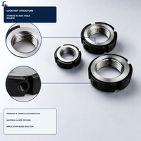 Écrou de blocage pour vis à billes, accessoires de roulement CNC, marque GS, neuf, personnalisable, anti-desserrage, en acier chromé, filetage fraisé pour moteur