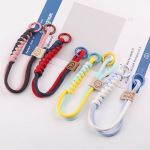 Two Tone Braided Wristband Phone <b>Lanyard</b> Middle Size Keychain DIY Jewelry Accessory - Product Image 2