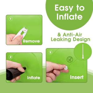 ของเล่นเป่าลมรูปไดโนเสาร์/ม้า สำหรับเด็กวัยหัดเดิน  แบบขี่ได้  วัสดุ TPE  สีเขียว/น้ำเงิน สำหรับเด็กอายุ 2-4 ปี - Product Image 6