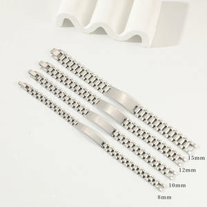 Pulsera <span class=keywords><strong>de</strong></span> acero inoxidable personalizada con nombre para hombre, nuevas <span class=keywords><strong>pulseras</strong></span> lisas personalizadas 8/10/12/15 para <span class=keywords><strong>caballero</strong></span>, regalo <span class=keywords><strong>de</strong></span> negocios - Product Image 6