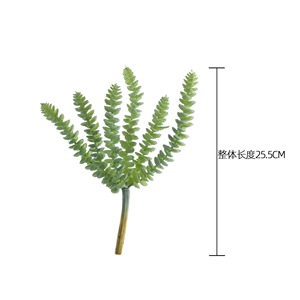 CallaFloral Plante artificielle succulente à 6 têtes en forme de pièces de monnaie en cuivre, rouge et verte, en PVC, pour la décoration intérieure - Product Image 4