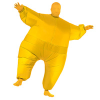 Costume gonflable intégral de lutteur de sumo masqué en acier inoxydable, blanc saumon, pour mariage et mascarade, modèle international