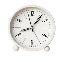 Réveil moderne et minimaliste en métal et plastique à mouvement silencieux, best-seller transfrontalier