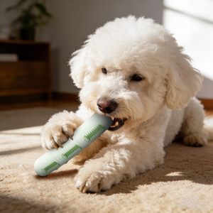 ZMaker Nuevo Juguete Masticable Dental con Cerdas para Limpieza de Dientes, Ecológico, Juguete Masticable y Cepillo 2 en 1, Juguete Interactivo para Perros - Product Image 1