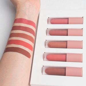 Lucidalabbra Impermeabile Opaco, Rossetto Liquido Vellutato Rosso e <span class=keywords><strong>Nero</strong></span>, Set Trucco Labbra Sexy per Donne - Product Image 4