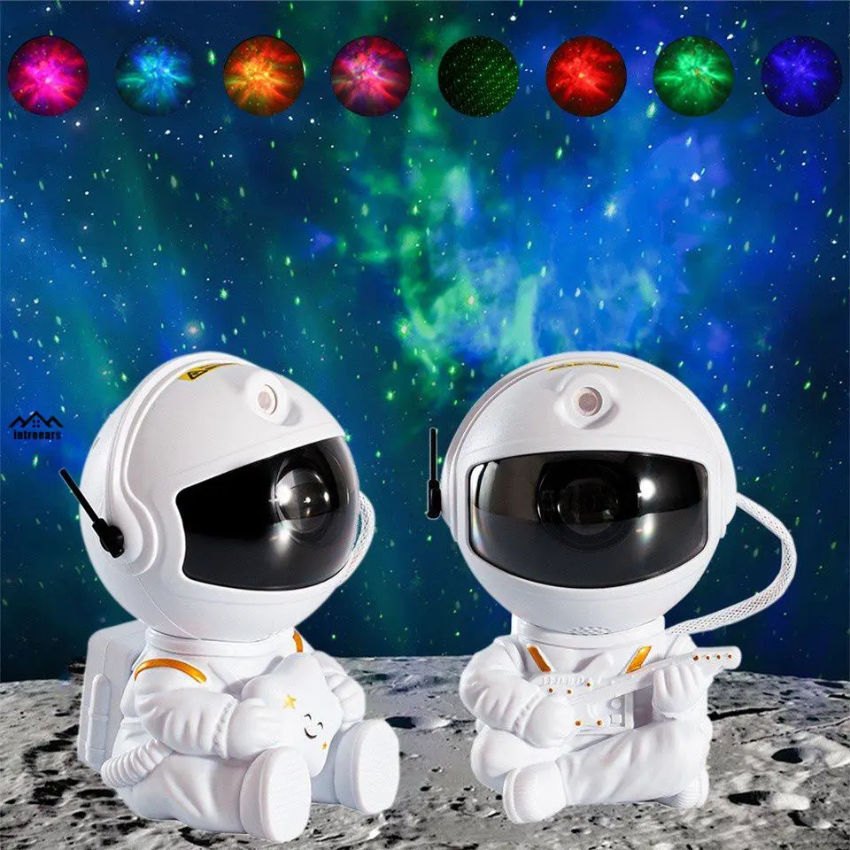 Astronauta Galaxy Star proyector cielo estrellado proyector lámpara mascota astronauta atmósfera noche luz para dormitorio habitación decorativa