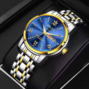 <span class=keywords><strong>ORUSS</strong></span> SP116, reloj de cuarzo a la moda para hombre, doble Calendario, luminoso, 30m, resistente al agua, semana, esfera De fecha automática, 40mm, 20mm - Product Image 4