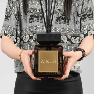 Diffuseur de parfum en verre noir grande capacité Aikun, coffret cadeau pour la maison, l'hôtel, le bureau, parfum longue durée, vente en gros, approvisionnement en vrac personnalisé - Product Image 3