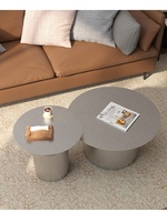 Table basse minimaliste moderne en acier inoxydable, combinaison nordique créative pour salon, table d'appoint de canapé, luxe léger