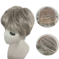 Perruque synthétique haut de gamme Futura Kanekalon grise, coupe pixie courte, perruque bouclée blond doré, résistante à la chaleur