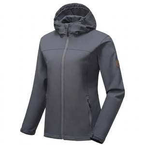 Chaqueta Softshell para Mujer con Capucha, Impermeable, Transpirable, Cortavientos, Ligera, para Invierno y Actividades al Aire Libre - Product Image 1