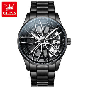   Reloj de pulsera de cuarzo para hombre 9937, nuevo diseño de moda, acero inoxidable, diseño único de rueda de coche. - Product Image 1