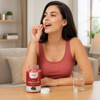 Complément Alimentaire Multivitaminé pour Adultes en Gummies, 150 Gummies, Saveur Baies Mixtes Cerise, Végétarien, Sans Gluten