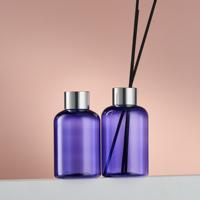 Diffuseur en plastique vide ambre violet de luxe bouteille de parfum d'intérieur diffuseur de roseau 100ml 120ml 150ml 250ml bouteille d'arôme bouchon argenté