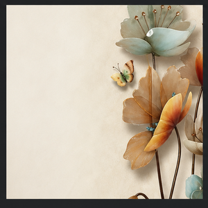 Stampa Artistica Floreale Colorata in Lega di Alluminio, Quadro Botanico per Hall di Hotel, Sale da Pranzo e Interni Residenziali - Product Image 5