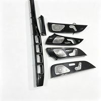 Panneau de garniture de tableau de bord en fibre de carbone d'occasion pour Mercedes Benz W167 GLE GLS, amélioration de l'intérieur, fente pour éclairage d'ambiance, référence OE 1676801502