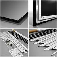 Écran de projection VisualMr Hot PVC Nano Grey 2261cm 1cm Cadre fixe avec lunette 4K 8K Angle de vision de 179° Portable Laser tricolore