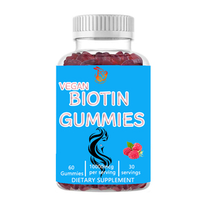 Gummies de biotine à marque privée OEM avec supplément de biotine pour des cheveux sains, favorisant la croissance des ongles et une peau éclatante - Product Image 1