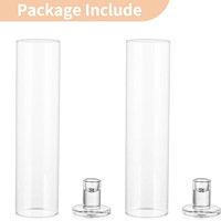 Bougeoir moderne en verre transparent adapté aux fêtes de mariage bougeoir décoratif avec couvercle