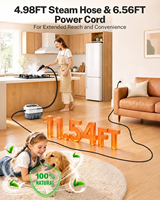 Limpiador a Vapor Portátil de 2500W con Tanque de 1600ML, Máquina de Vapor Eléctrica de Alta Presión