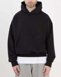 Wholesale Custom Blank High Quality French Terry Oversized Streetwear Heavyweight Fleece Cotton Pullover <b>Crop</b> <b>Top</b> <b>Men</b> Hoodie - Product Image 4