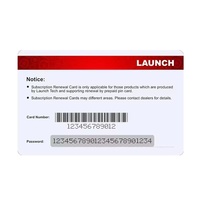 Tarjeta de Activación LAUNCH X431 Serie CRP, 1 AÑO, Tarjeta de Renovación, Actualización de Software para Launch CRP423/CRP909E/CRP909/CRP909X