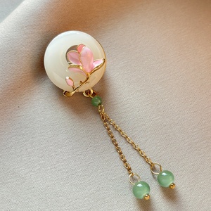 Nuevo broche de borla de magnolia estilo chino vintage, accesorio delicado de alta gama, broche para cheongsam, broche para corsage, hebilla para traje occidental - Product Image 2