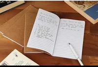 Cahier d'exercices d'étudiant A5/A6 personnalisé en gros Boîte de papier d'impression scolaire doublée pour reliure à coudre kraft marron promotionnel OEM