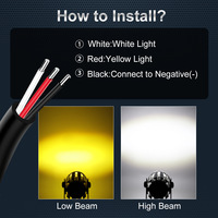 NOUVEAU Phare de moto mini projecteur laser LED 12V pour moto, système d'éclairage de moto