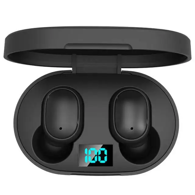 E6S TWS אלחוטי Bluetooth 5.0 אוזניות 6D סטריאו LED תצוגת אוזניות דיגיטלי תצוגה עבור iPhone Huawei סמסונג d29