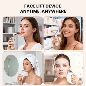 Dispositivo Portatile Elettrico Anti-Rughe per Tonificazione della Pelle, Massaggiatore EMS a Microcorrente per <span class=keywords><strong>Viso</strong></span> e Collo, Lifting a V - Product Image 4