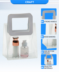 Bán Buôn Biểu Tượng Tùy Chỉnh Dày Chà Nhựa Trong Suốt Công Suất <span class=keywords><strong>PP</strong></span> <span class=keywords><strong>PVC</strong></span> Mua Sắm Túi Với Xử Lý Cho Món Quà Cho - Product Image 2