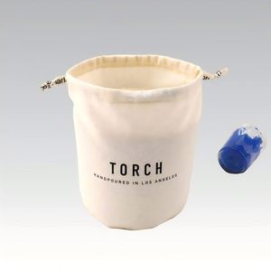 Sac cadeau en coton à fond rond pour vin, emballage personnalisé avec logo imprimé, sac à cordon en mousseline de coton anti-poussière - Product Image 3