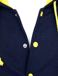 Chaqueta Varsity con Capucha para Hombre, Personalizable con Logotipo, Etiqueta Privada, Ligera, Transpirable, de Secado Rápido, Cuello Alto - Product Image 3