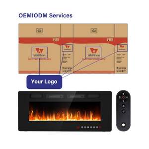 30 дюймов современный стиль пульт дистанционного управления дерево имитация пламени нагреватель Электрический камин нагреватель для декора - Product Image 6