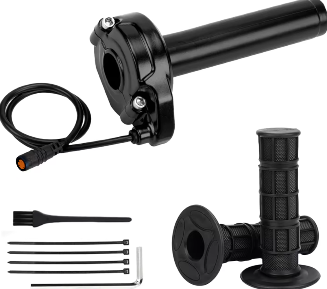 Black 3 Pin twist Throttle Grips kit--female port