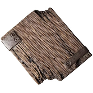 Posavasos Cuadrado de Cerámica Rústica Hecho a Mano, de Madera de Olmo Antiguo, Estilo Japonés, Accesorio para la Ceremonia del Té Kung Fu - Product Image 5