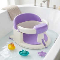 Seggiolino da Bagno per Neonati con Supporto Lombare Sicuro, Ventose Antiscivolo, Sedia da Bagno per Bambini in Materiale PP+TPR, Certificato CE per 0-18 Mesi