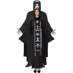 Costume di Halloween da uomo e da donna M-XL costume da mago per coppia adulta costume da vampiro mago malvagio