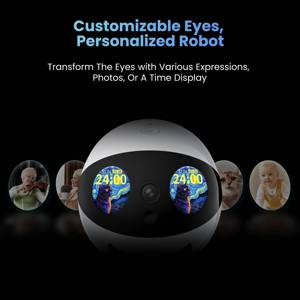 Enabot Ebo Air 2 Plus Robot Compagnon Intelligent pour Animaux de Compagnie avec Caméra 3K, Appel Vidéo, Fonction de Patrouille IA, Affichage et Caméra 3K Air 2 Plus - Product Image 3
