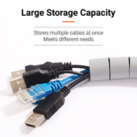 Envoltura Espiral para Cables de PE, Funda de Gestión de Cables, Protector de Cables, Tubo Negro, Blanco, Gris