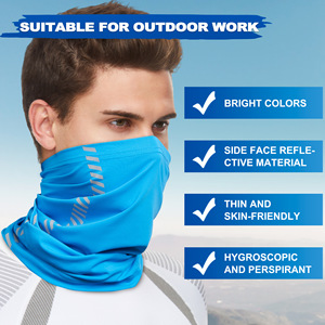 Masque facial pour cyclisme, cache-cou bleu en polyester et nylon, protection UV, sports de plein air, unisexe - Product Image 2