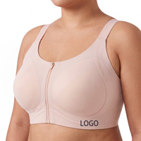 Soutien-gorge de compression post-chirurgical à fermeture éclair frontale SHANGBINI, taille plus, haut de récupération adaptatif, logo personnalisé OEM, usine médicale