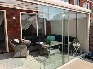 Portes coulissantes empilables en profilé <span class=keywords><strong>aluminium</strong></span> pour patio et jardin, étanches, multi-panneaux, avec rail inférieur, couleurs <span class=keywords><strong>RAL</strong></span>, vente en gros - Product Image 6