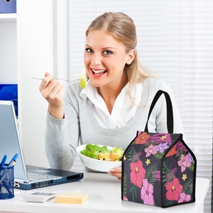 Sac isotherme de transport pour aliments, motif floral tropical personnalisé, style hawaïen, pour le déjeuner - Product Image 6