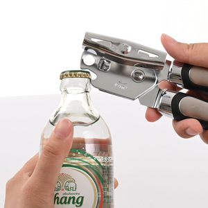 Ouvre-boîte multifonction en acier inoxydable, outil de cuisine avec poignée ouvre-bouteille, conçu pour un usage domestique - Product Image 2