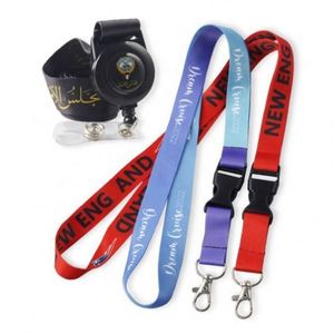 Promotional Lanyard Polyester Printing Neck Strap Lanyard With Logo ID Card Holder - Product Image 2